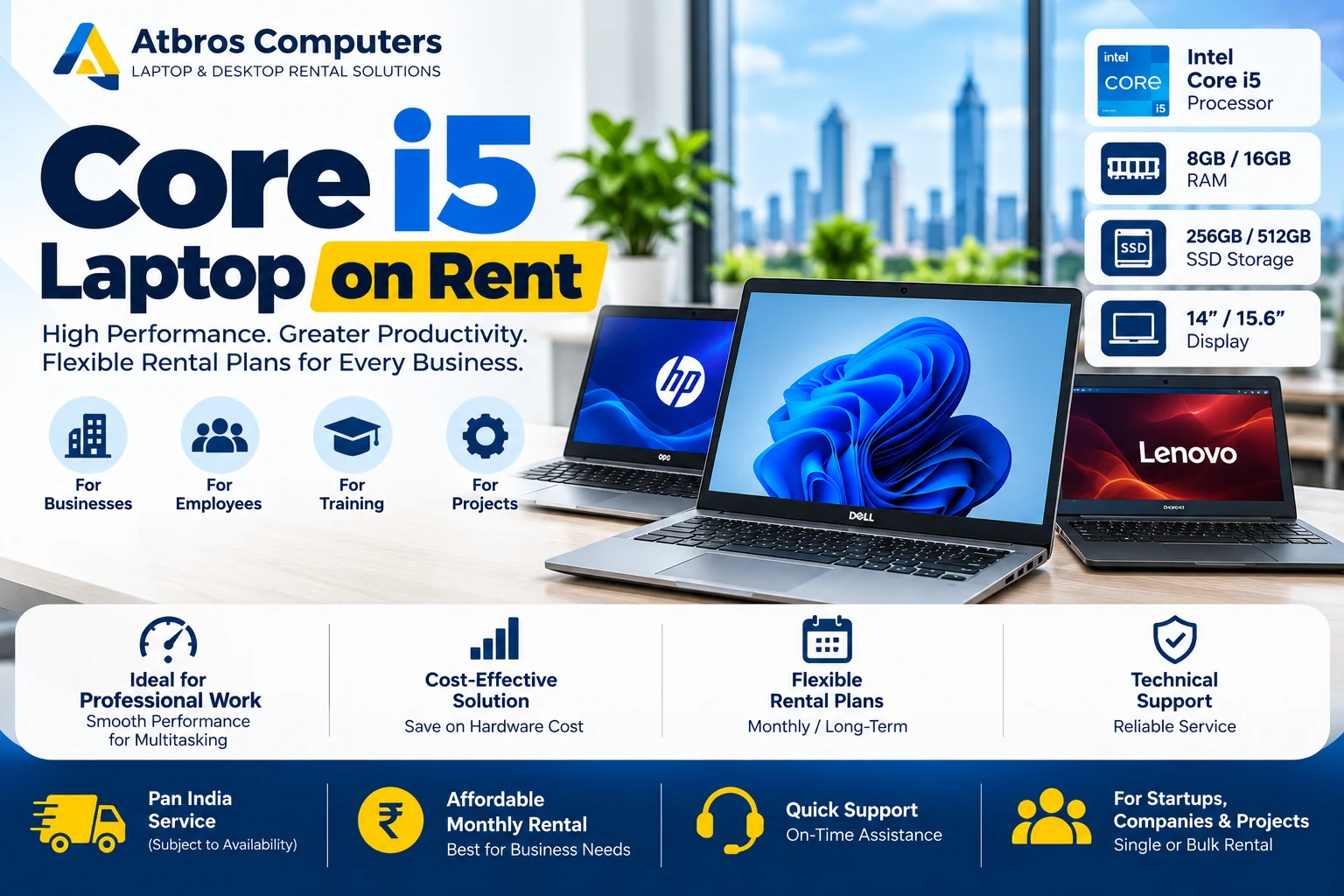 Intel Core i5 Laptop on Rent
