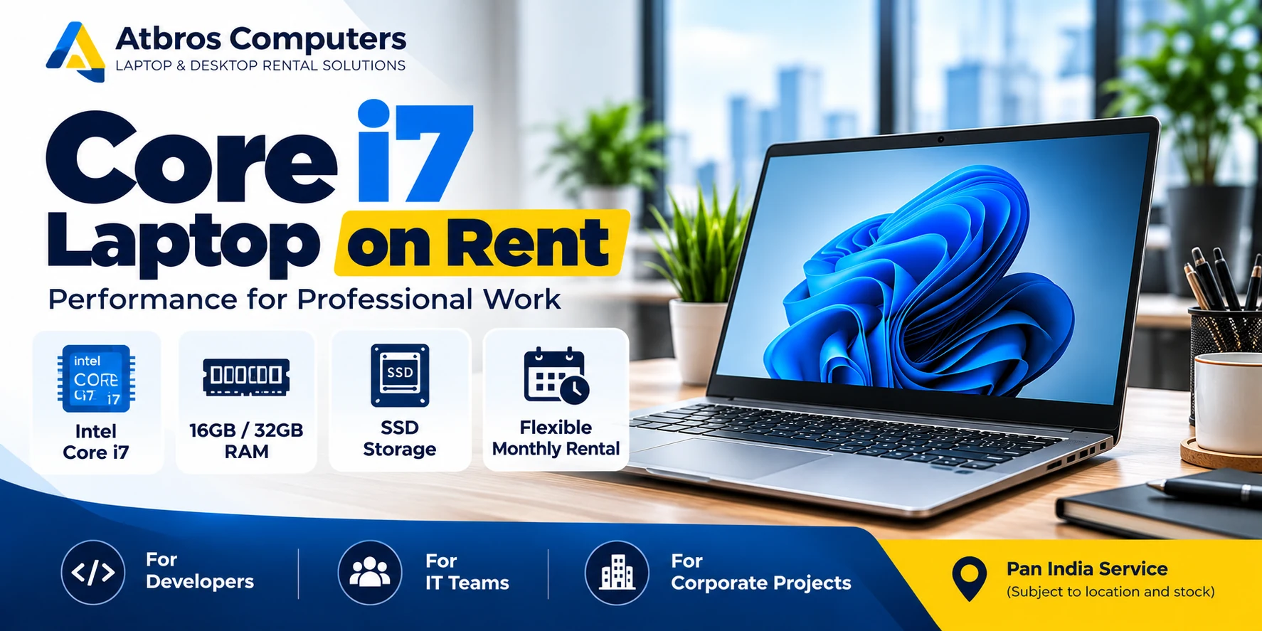 Intel Core i7 Laptop on Rent