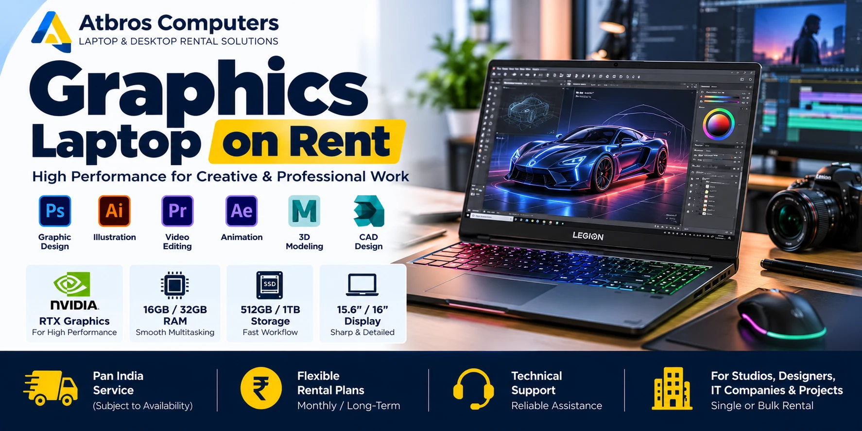 Graphics Laptop on Rent