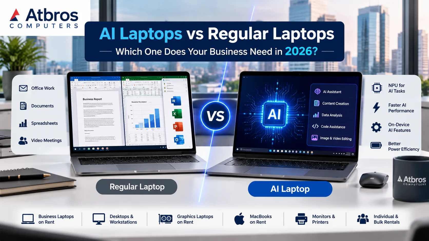 AI Laptop vs Regular Laptop Comparison for Business Use